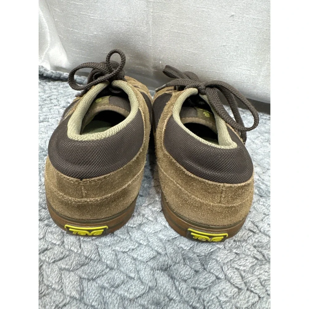 Teva Crank Mens Brown Suede Canvas Low Top Sneakers 1001486‎ Size 9